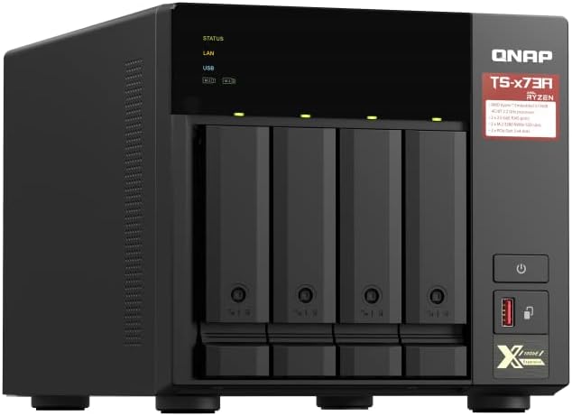 QNAP TS-473A-8G SAN/NAS 儲存系統 黑色
