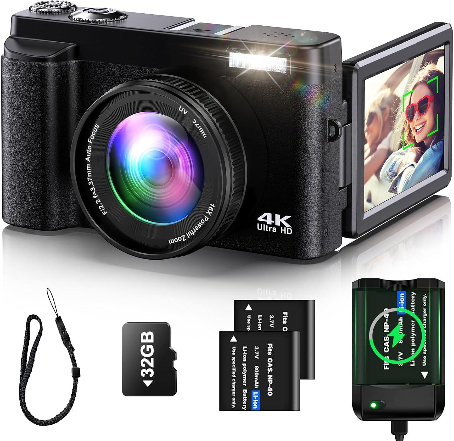 4K 數位相機 適用於攝影 自動對焦